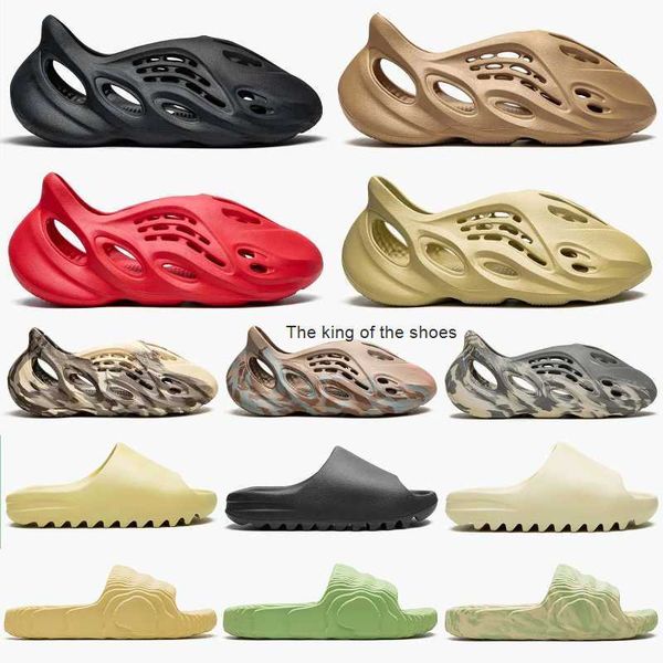 

designer slippers slide sandals foam runner outdoor shoes rubber beach shoes for men women hollow out presonality casual shoes solid soft no, Black