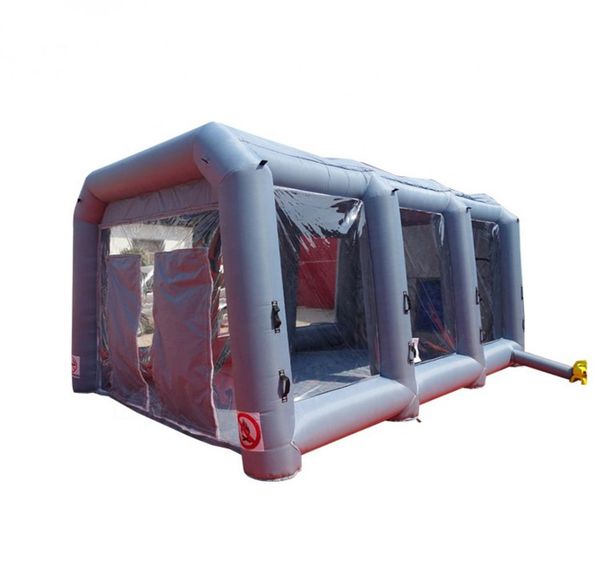 

7x35x3m grey or customized inflatable garage car painting wash shelter tent spray paint booth tents easy carry with portable hand7817449