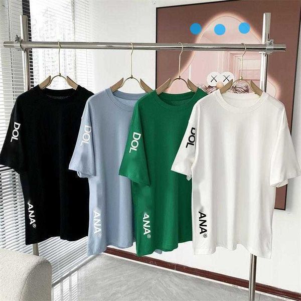 

100% cotton t shirt round neck short sleeve shirt designer t shirt men women summer letter print tee oversized t-shirt, White;black