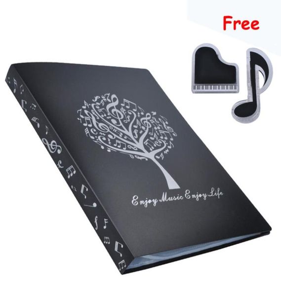 

new music sheet file paper documents storage folder holder plastic a4 size 40 pockets black4510450