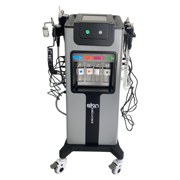 

8 in 1 hyda microdermabrasion machine aqua peel oxygen jet cleaning skin deep peel face lift wrinkle removal rf ultrasonic beauty device, Black;white