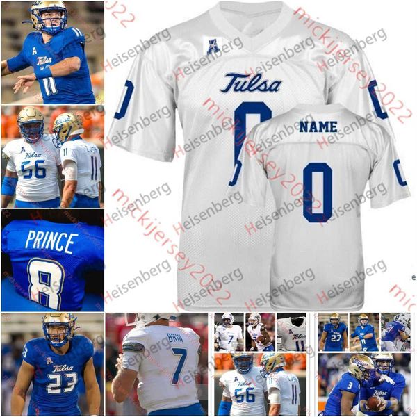 

american college football wear custom tulsa golden hurricane football jersey 20 charles hodge iv everitt rogers eli mcwilliams lj wallace se, Black