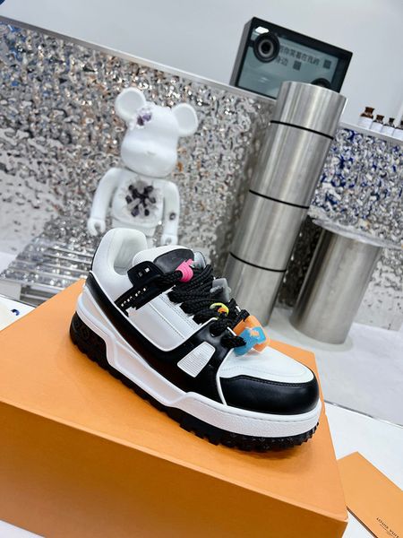 

new r casual shoes classic men women calfskin shoes vintage sneakers reflective 0522, Black