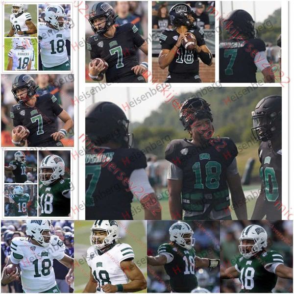 

american college football wear custom stitched ohio bobcats football jersey 3 keegan wilburn 73 joseph habinowski 4 roman parodie 53 jay amb, Black