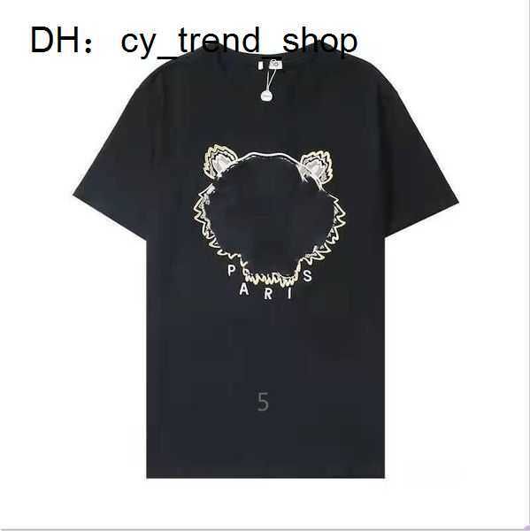 

designer women's t-shirt men's tiger head embroidered crewneck luxury loose short sleeve sports classic 13 1wv7 201, White;black