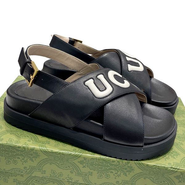 

calfskin womens platform heels sandals adjustable ankle buckle dress shoes retro balck comfortable casual shoe designer slingbacks wedding s, Black