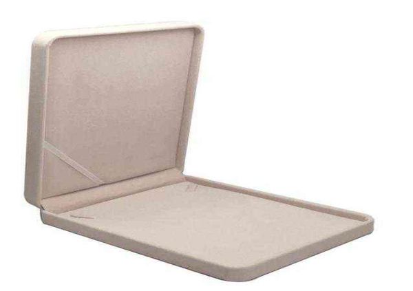 

19x24x4cm big size velvet jewelry box necklace box gift box more colors for choice h2205054151575, Black;white