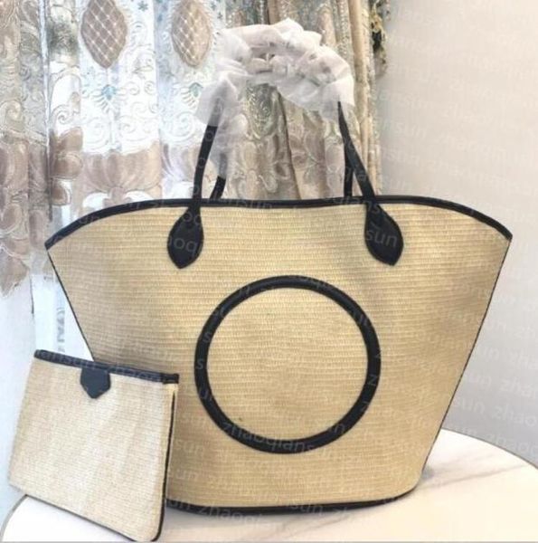 

travel messenger summer beach petit bucket shoulder bag wicker woven female totes straw bags casual rattan women handbag9404110