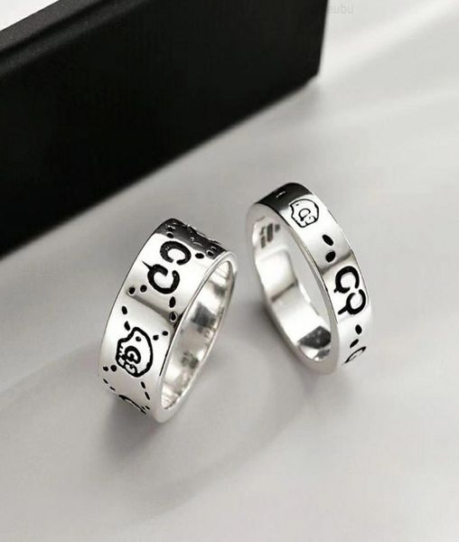 

women men ghost skull ring letter rings gift for love couple fashion jewelry accessories us size 511 20221101022, Silver