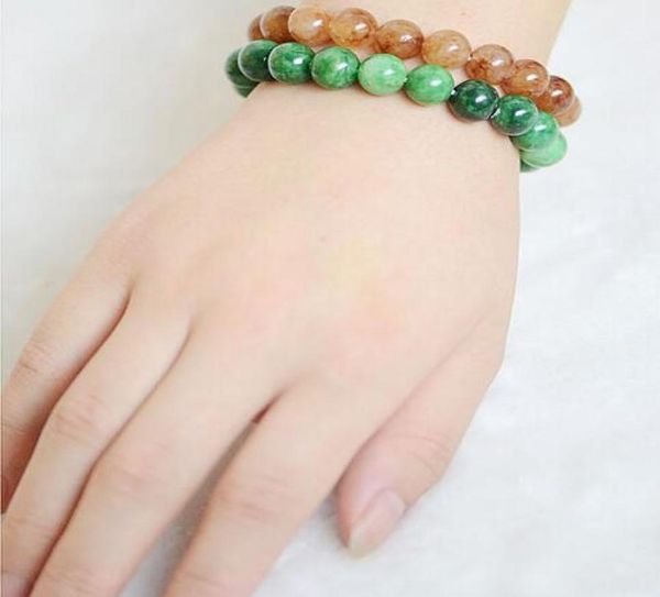 

10pcslot jade beads bracelets beaded strands for diy fashion jewelry gift cr0196280565, Black