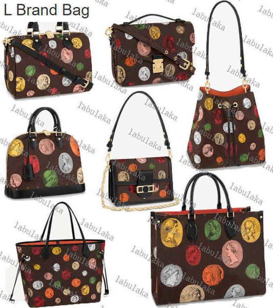 

l brand bag 2021 designer women shopping bag leather luxury handbag purse tote shoulderbag crossbody clutch wallet camera cases card pockets, Black