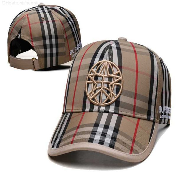 

designer luxury brand burbrery new style b family plaid fashionable cap men's and women's embroidered baseball cap canvas mesh lov, Blue;gray