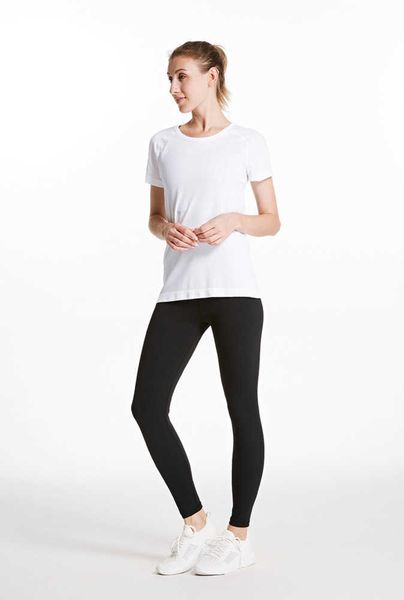 

women yoga t-shirt quick-dry exercise sports fitness tank running gym jogging leisure 023, White