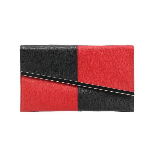 

color matching black bag and white with large capacity envelope clutch dinner