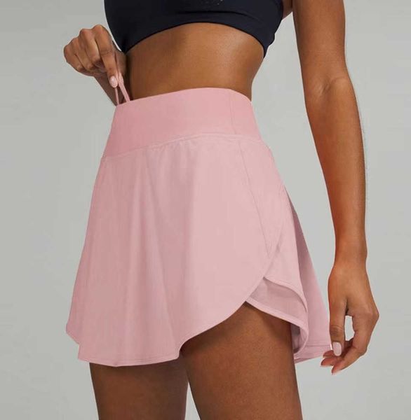 

lu women yoga tennis court rival skirt pleated gym clothes womens designer clothing outdoor sport running fitness golf pants shorts sports b, Black