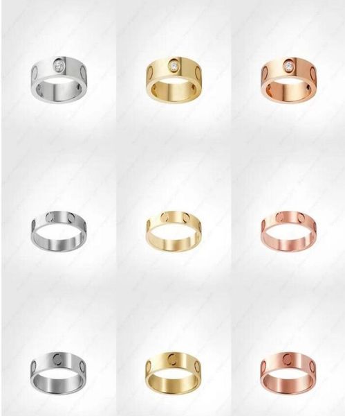 

love screw ring mens band rings 3 diamon designer luxury jewelry women titanium steel alloy goldplated craft gold silver rose nev4230959