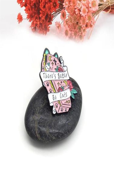 

pins brooches there039s better be cats enamel pin cartoon animal pink cat coffin lapel backpack jackets cute badge jewelry22781469475, Gray