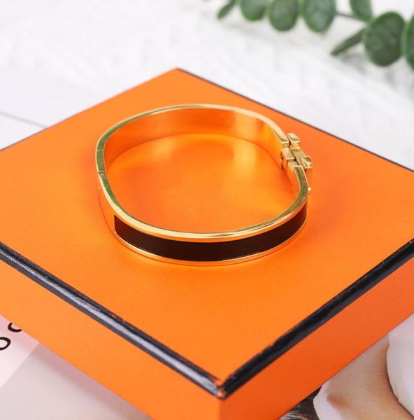 

2022 bracelets enamel colorful elegant woman bracelet for man womens jewelry bracelet jewelry 8 color option2070254, Black