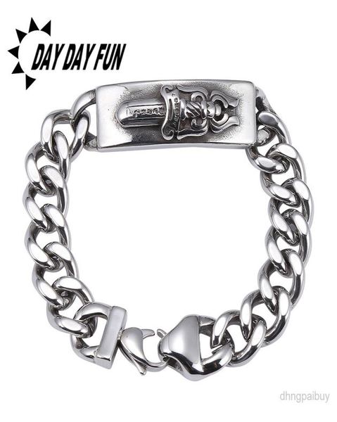 

designer ch bracelet chrome new side polished titanium steel men039s tag hearts hand chain lover gifts classic fashion luxury j7865305, Black