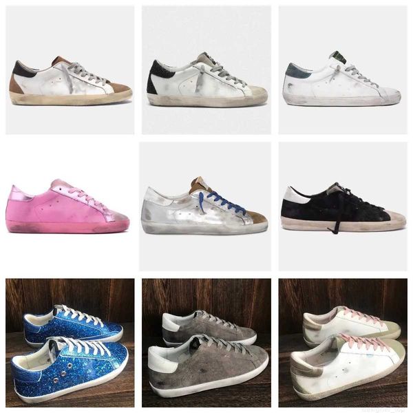 

women goosely old sandals fashion 2023 star shoes sports superstar men do goldens high dirty casual white leather flat shoe sneakers pwx 2jj, Black