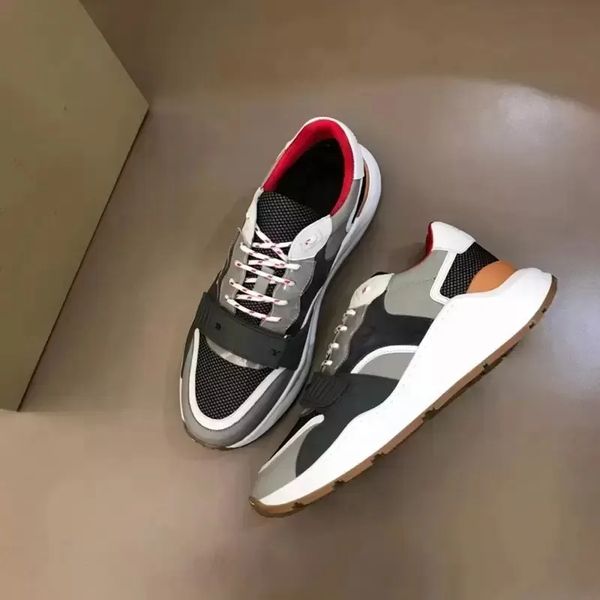 

2023 designer sneakers striped casual shoes men women vintage sneaker platform trainer season shades flats trainers brand classic outdoor sh, Black