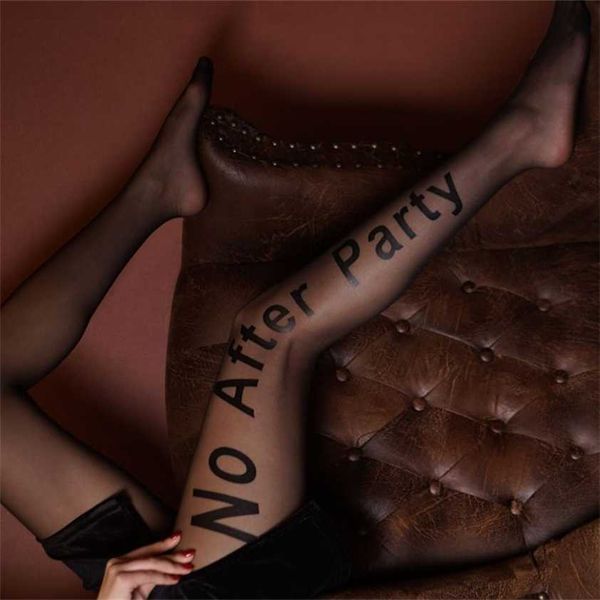 

28% off ribbon factory store transparent women' nylon carved banker gothic printed letters tatu stockings, Red;black
