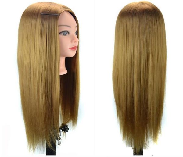 

60cm synthtic hair practice hairdressing training head mannequin training head7720590, White
