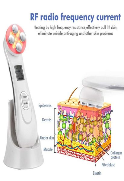 

facial mesotherapy electroporation rf radio frequency led pon face lifting tighten wrinkle removal skin care face massager1472419