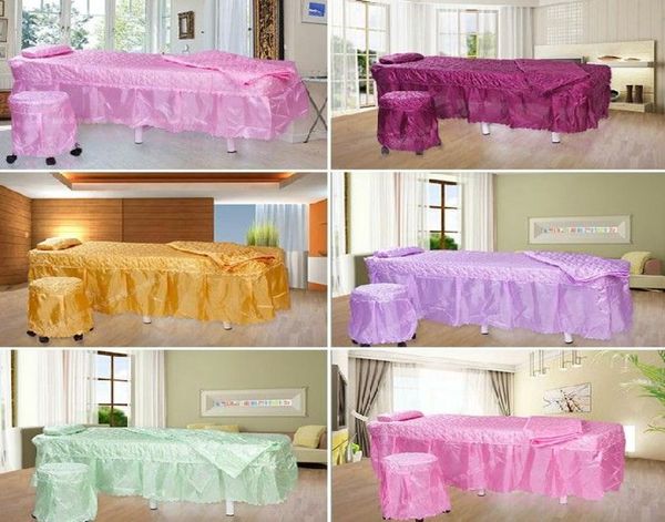 

beuty bedspread 4pcs one set facial beauty bed covers for spa salon use5430553