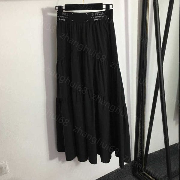

23ss designer skirts womens designer clothing alphanumeric webbing all match high-waisted long half skirt women clothes a1, Black