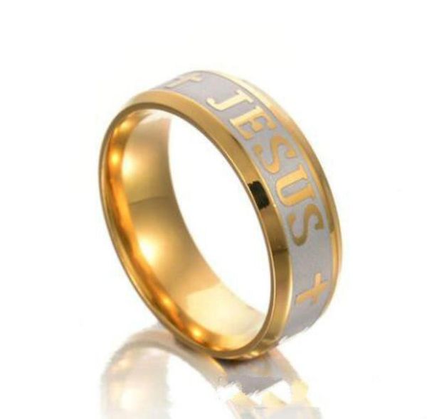 

large size stainless steel jewelry jesus cross prayer ring letter bible wedding bands for women lovers gift sterling silver rings3905100