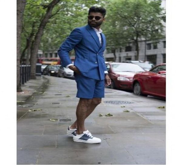 

summer suit with short pant costume homme terno groom tuxedos summer mens wedding suits dress blazer 2 piecesjacketpants ym3129429, Black;gray