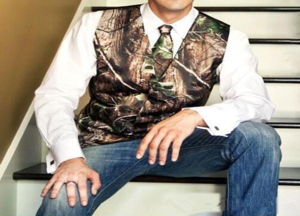

camo wedding vests hunter groom vest tree trunk leaves spring camouflage slim fit men039s vests 2 piece set vesttie custom m6466248, Black
