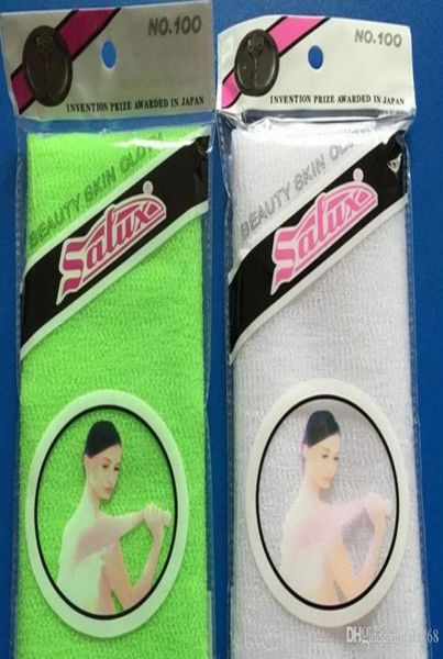 

salux super hard nylon japanese exfoliating beauty skin bath shower wash cloth towel back scrub multi colors whole4217477