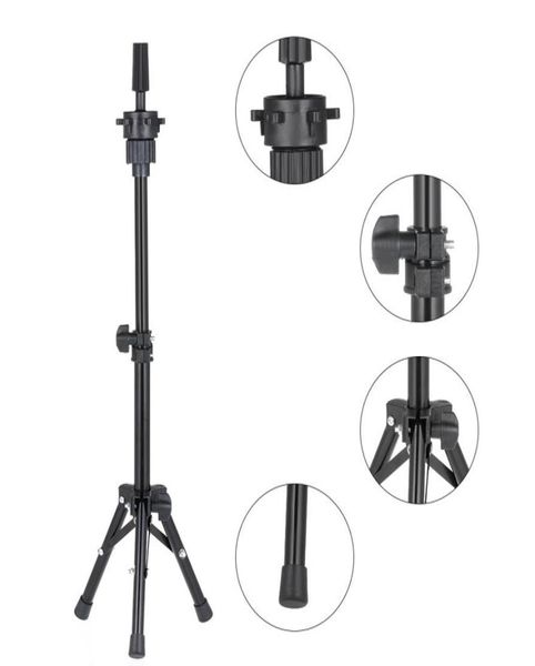 

salon false head hair holder clamp adjustable hairdressing wig hair tripod training holder mannequin head wig stands tools5737918