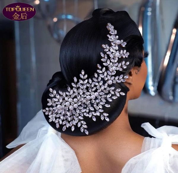 

pearls comb side diamond tiara baroque crystal bridal headwear crown rhinestone with wedding jewelry hair accessories diamond brid2560460, Silver