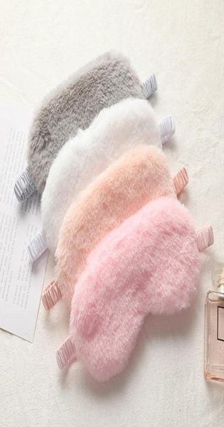 

lightblocking sleeping mask breathable skinfriendly plush eye masks lovely home travel travel sleep eyes cover3713617