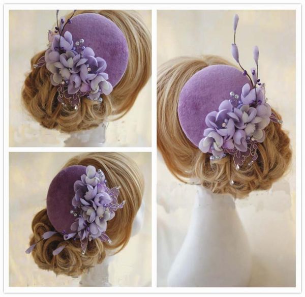 

purple bridal hats 100 handmade bridal accessories vintage wedding flower hair accessories5014172, White