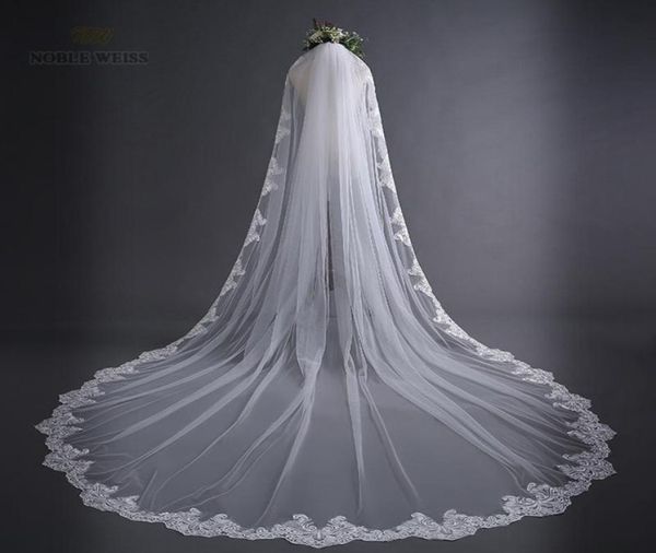 

bridal veils wedding with comb lace edge cathedral veil onelayer8260231, Black