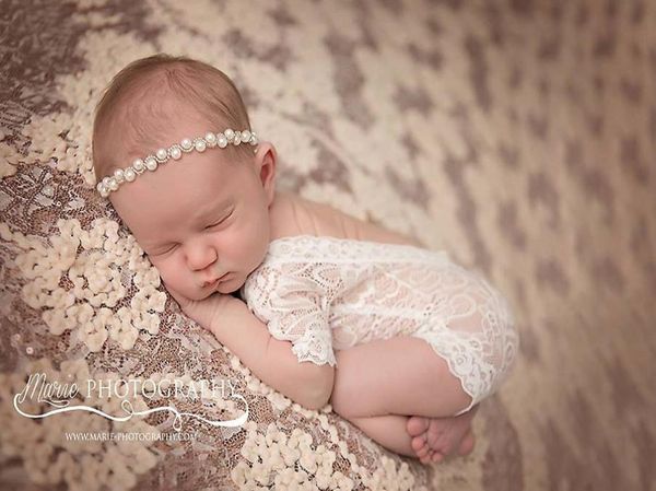 

newborn baby pearl lace romper girl cute petti rompers soft jumpsuit infant toddler artistic po costume swaddle clothing bodysu7309206, Blue