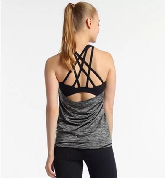 

fitness women breathable yoga gym workout tank backless sport t shirt women running shirt sport crop 936864