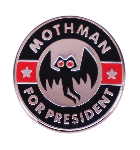 

mothman for president pin political campaign button brooch badge1055235, Blue