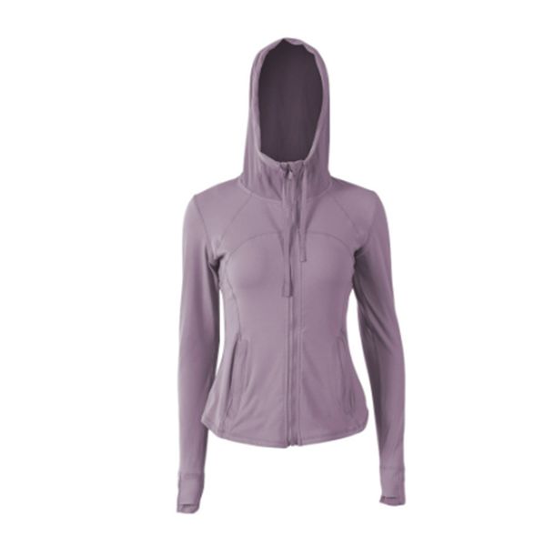 

new sports coat women's spring, autumn, and winter fitness wear long sleeve casual running jacket quick dry tight yoga lemon lu-071