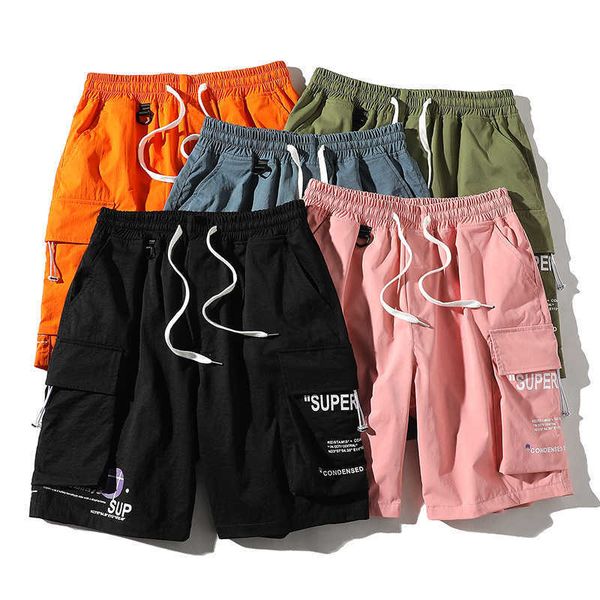 

2023 candy colored summer work shorts for men's fashion casual loose pants, Black