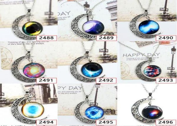 

36 styles fashion star moon time gemstone pendant for women interstellar movie jewelry 973595, Silver
