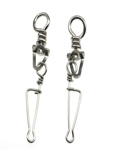 

rompin 20pcslot triangle swivel with italian snap ocean boat fishing swivel accessories italy fishing hook connector3319835
