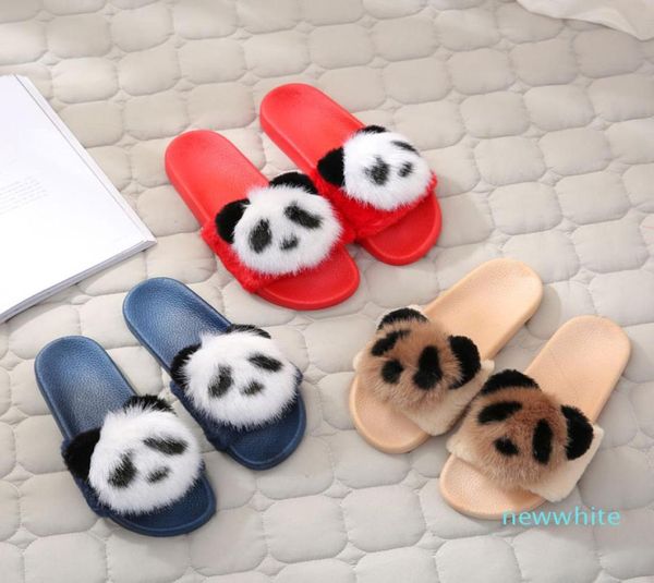 

slippers women home slippers indoors cute panda wearing sandals antislip house shoes woman5232908, Black