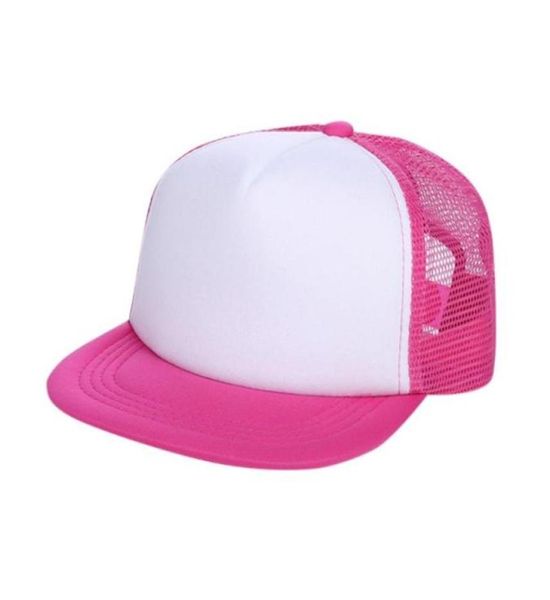 

hair accessories blank kids cap baby custom summer trucker hats patchwork children breathable mesh adjustable baseball boys5097819, Slivery;white