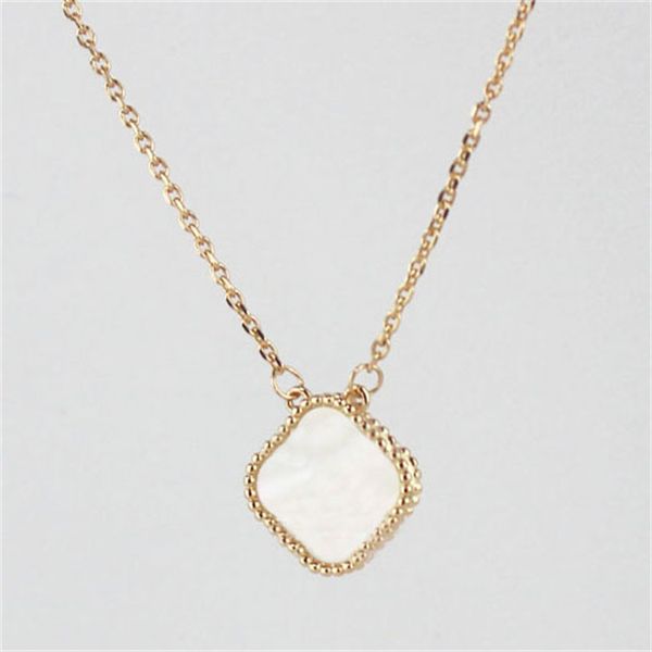 

luxury designer clover necklace womens fashion 15mm flowers four-leaf cleef pendant necklace jewelry for neck gold chain necklaces, Silver