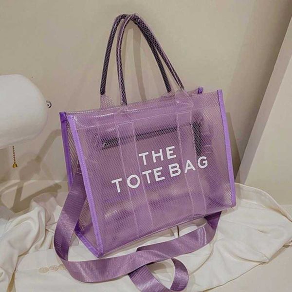 

transparent beach bag large capacity letter tote bag new totes spring summer single shoulder shopping bag elegant purse handbag fashion cros